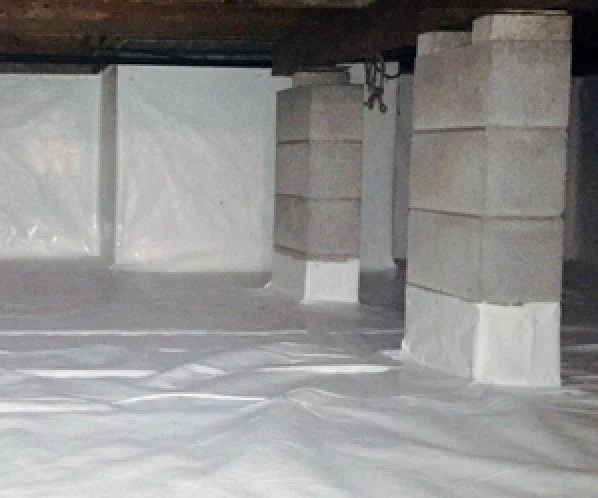 Crawl space encapsulation project in new jersey with vapor barrier and insulation | effective basement solution