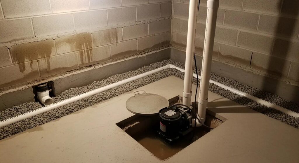 6c6c7216898041b7ba605a0476c52a75webp | Effective Basement Solution Basement waterproofing system with sump pump and perimeter drain | effective basement solution