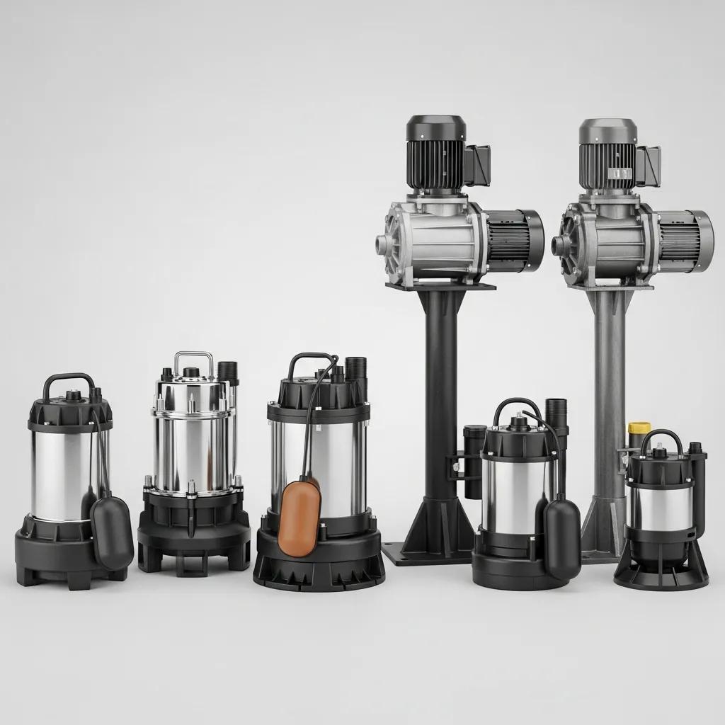 Differenttypesofsumppumpsincludingsubmersibleandpedestalmodelsillustratingoptionsforhomeownerse8f8a828d7104d009eeb9900a51852a2webp | Effective Basement Solution Comparison of submersible pedestal and backup sump pump types to help homeowners choose | effective basement solution