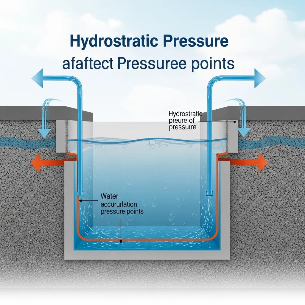 Illustrationofhydrostaticpressureaffectingabasementwithwateraccumulationagainstfoundationwalls6266753e1a384640b6d8998fba6e2cf0webp | Effective Basement Solutions Illustration of hydrostatic pressure affecting a basement with water accumulation against foundation walls | effective basement solutions