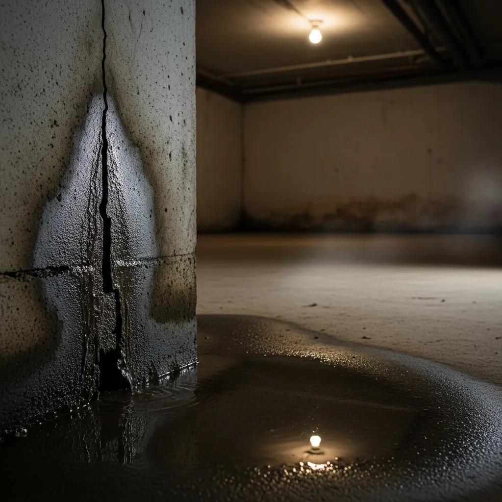 Signs of basement water damage including cracks and dampness | effective basement solutions