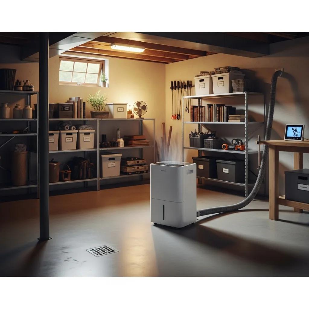 Dehumidifier in a basement effectively controlling moisture levels | effective basement solutions