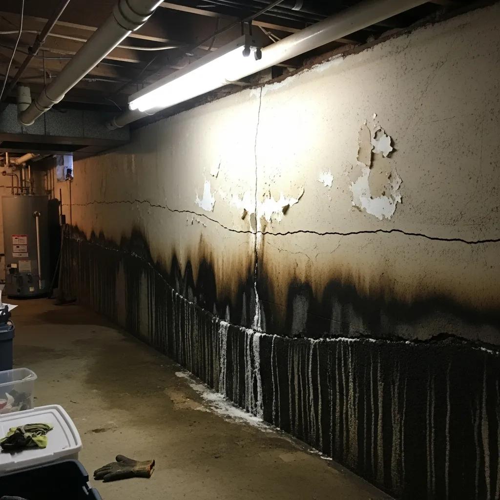 bowing-basement-wall-showing-signs-of-hydrostatic-pressure-indicating-foundation-issues-65344f5f-66f9-4c66-9721-bde73c4db631webp Bowing basement wall showing signs of hydrostatic pressure indicating foundation issues | effective basement solutions | effective basement solutions