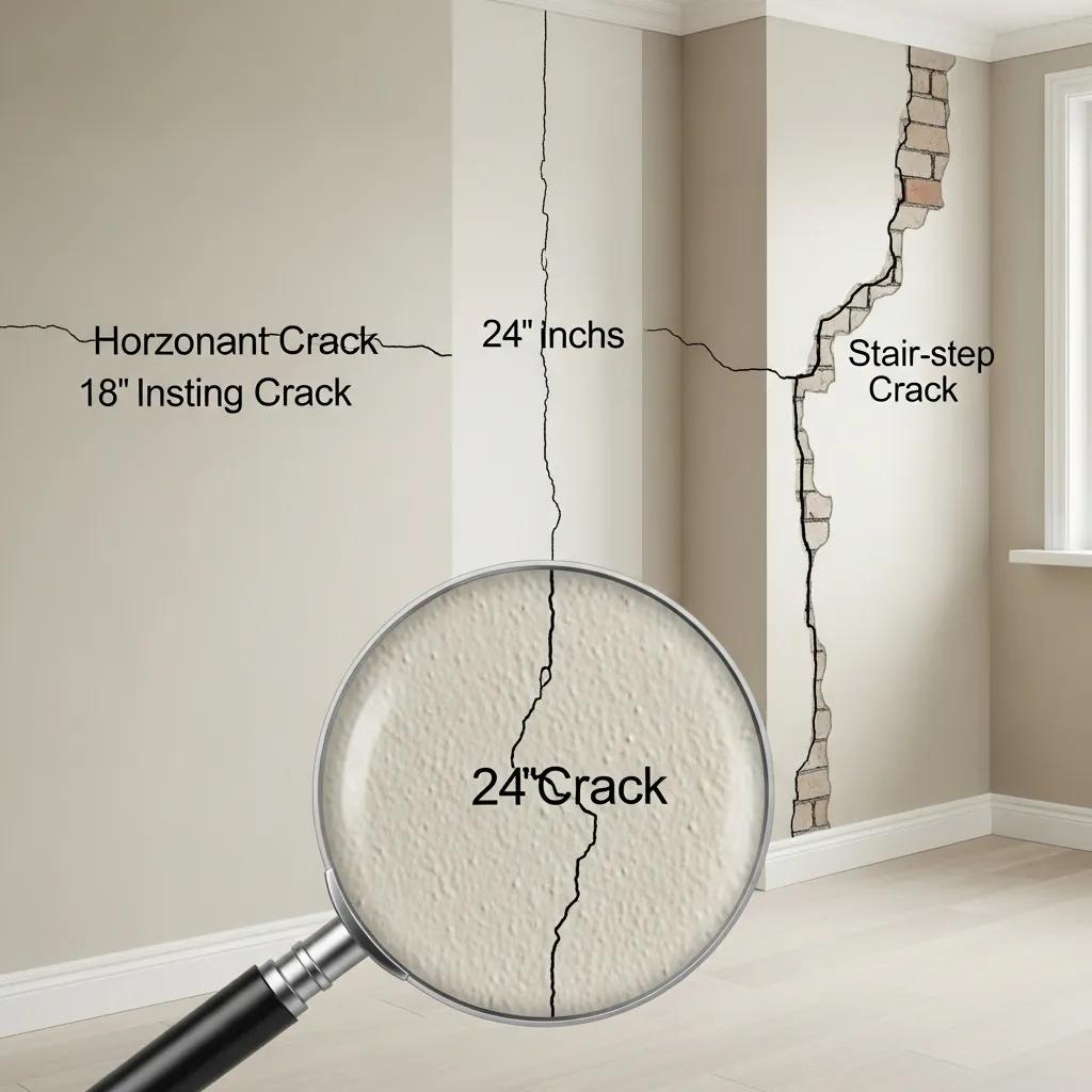 close-up-of-wall-cracks-showing-horizontal-vertical-and-stair-step-patterns-in-a-home-0ab40fb3-39d9-4f4e-863a-4ed0bed6b6c7webp Close up of wall cracks showing horizontal vertical and stair step patterns in a home | effective basement solutions | effective basement solutions