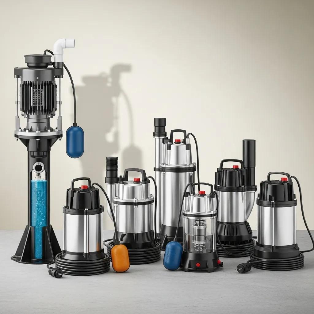 Different types of sump pumps including pedestal and submersible models | effective basement solutions | effective basement solutions