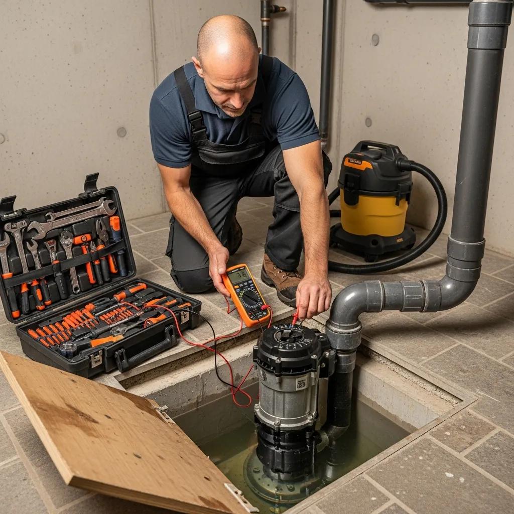 technician-performing-maintenance-on-a-sump-pump-in-a-basement-f362f10c-5741-4a41-9b64-194e9b24fceawebp Technician performing maintenance on a sump pump in a basement | effective basement solutions | effective basement solutions